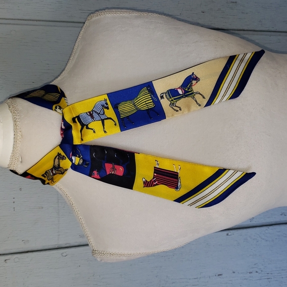 * Horse Show Skinny Scarf Cowgirl Vaquera Country Stripes - Picture 4 of 10